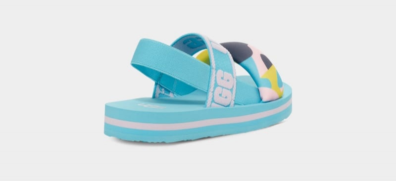 Blue Ugg Zuma Sling Camopop Kids' Slippers | Saudi Arabia-2910783