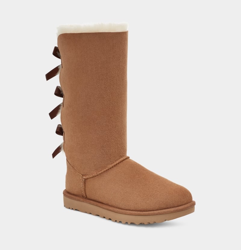 Brown Ugg Bailey Bow Tall Ii Women's Boots | Saudi Arabia-4853129