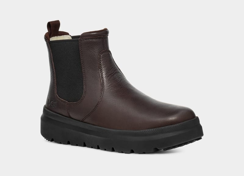 Brown Ugg Burleigh Men's Chelsea Boots | Saudi Arabia-5621047