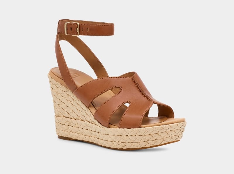 Brown Ugg Careena Women's Sandals | Saudi Arabia-2578413