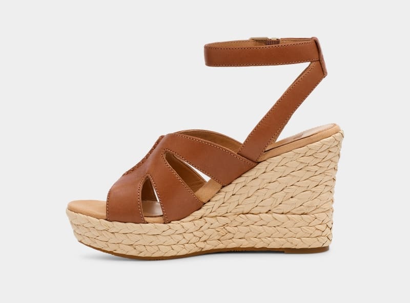 Brown Ugg Careena Women's Sandals | Saudi Arabia-2578413