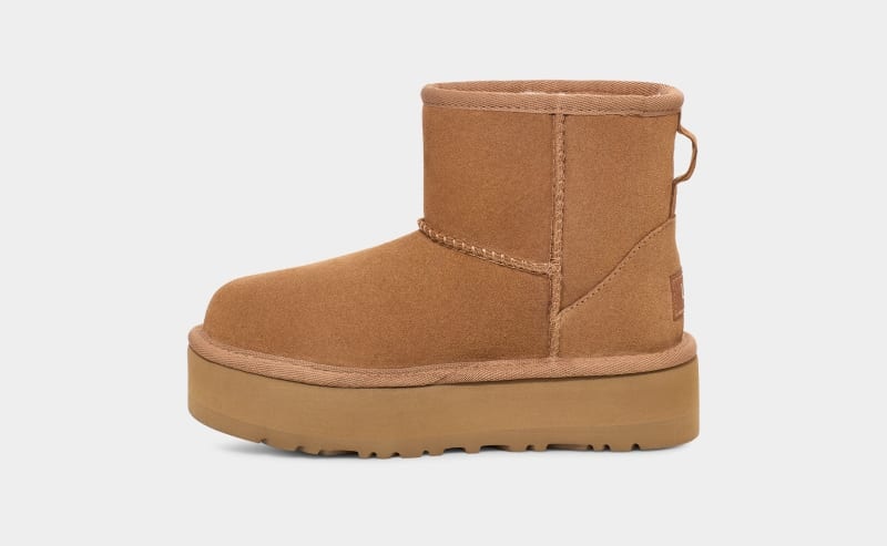 Brown Ugg Classic Mini Platform Kids' Boots | Saudi Arabia-7286035