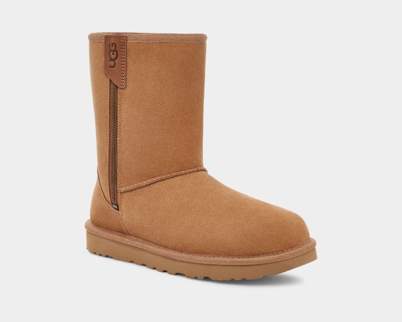 Brown Ugg Classic Short Bailey Zip Women's Boots | Saudi Arabia-6752419