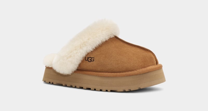 Brown Ugg Disquette Women's Slippers | Saudi Arabia-2914308