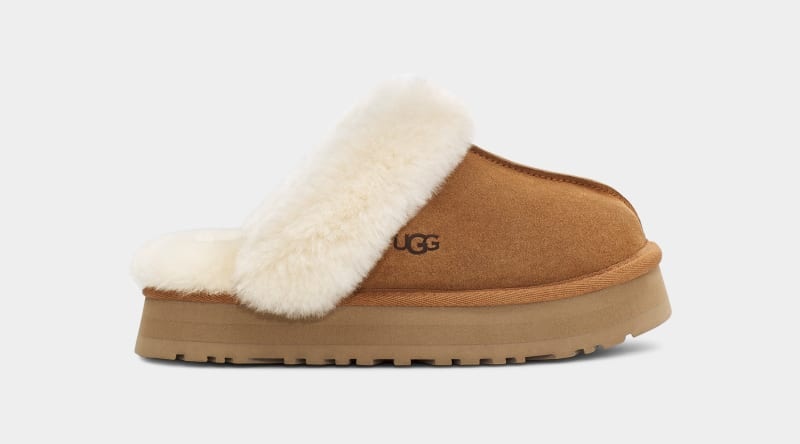 Brown Ugg Disquette Women\'s Slippers | Saudi Arabia-2914308