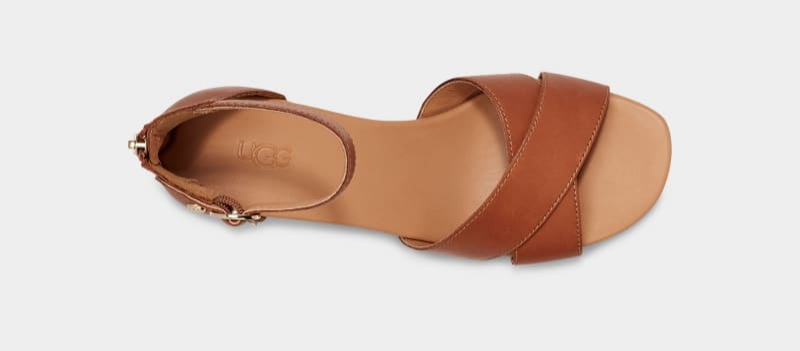 Brown Ugg Eugenia Women's Sandals | Saudi Arabia-8794305