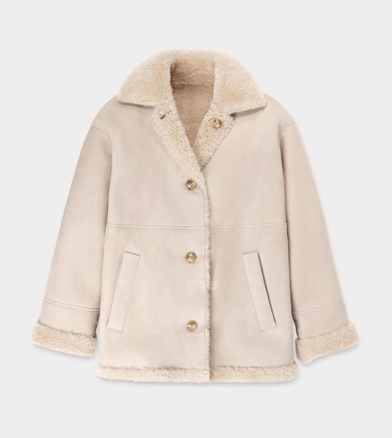 Brown Ugg Faydon Reversible Shearling Women's Jackets | Saudi Arabia-0547836