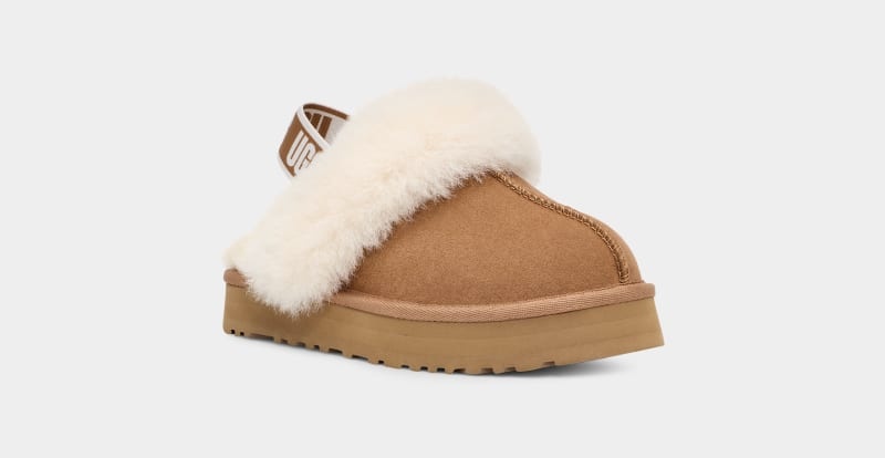 Brown Ugg Funkette Kids' Slippers | Saudi Arabia-7814602