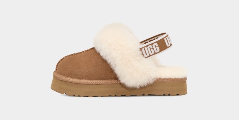 Brown Ugg Funkette Kids' Slippers | Saudi Arabia-7814602