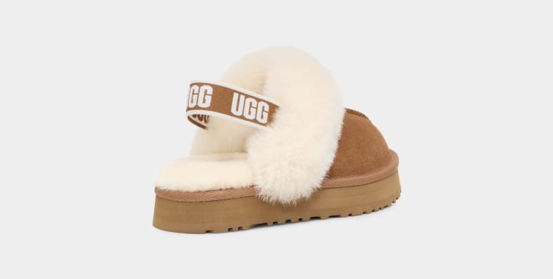 Brown Ugg Funkette Kids' Slippers | Saudi Arabia-7814602