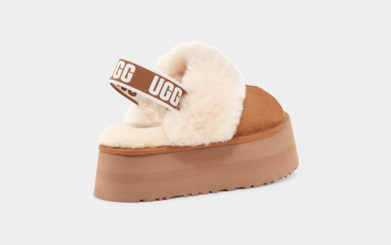 Brown Ugg Funkette Women's Slippers | Saudi Arabia-3651798