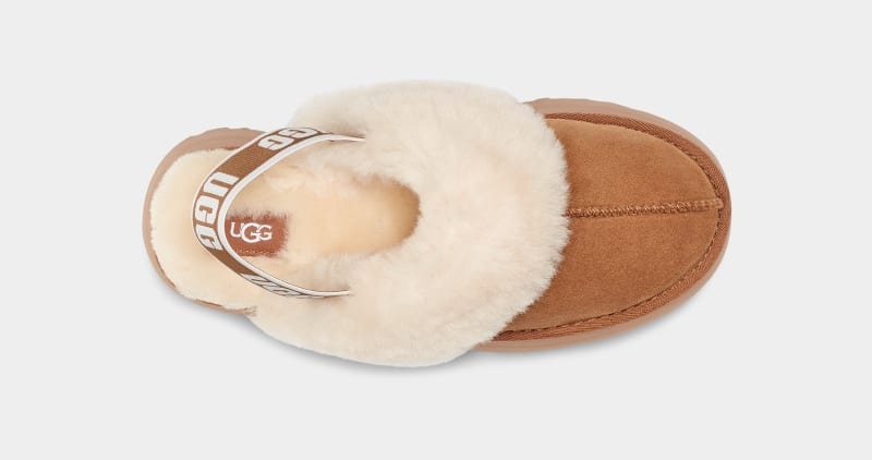 Brown Ugg Funkette Women's Slippers | Saudi Arabia-3651798