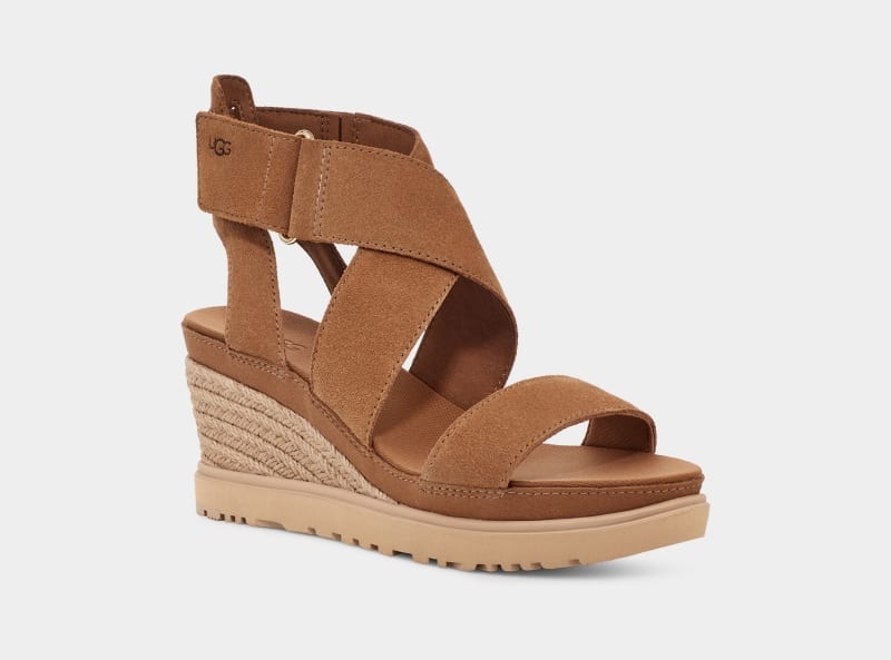 Brown Ugg Ileana Ankle Women's Sandals | Saudi Arabia-7108346