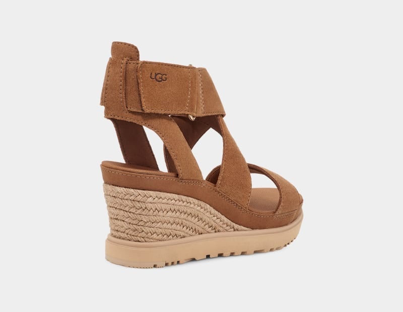 Brown Ugg Ileana Ankle Women's Sandals | Saudi Arabia-7108346