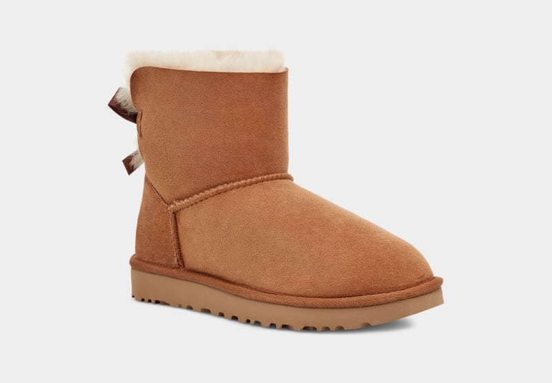 Brown Ugg Mini Bailey Bow Ii Women's Boots | Saudi Arabia-3625894