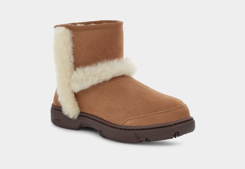 Brown Ugg Sunburst Mini Women's Winter Boots | Saudi Arabia-4391076