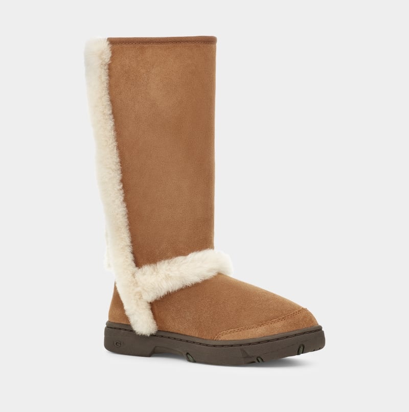 Brown Ugg Sunburst Tall Women's Winter Boots | Saudi Arabia-6293580