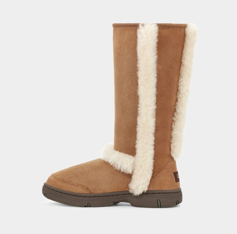 Brown Ugg Sunburst Tall Women's Winter Boots | Saudi Arabia-6293580