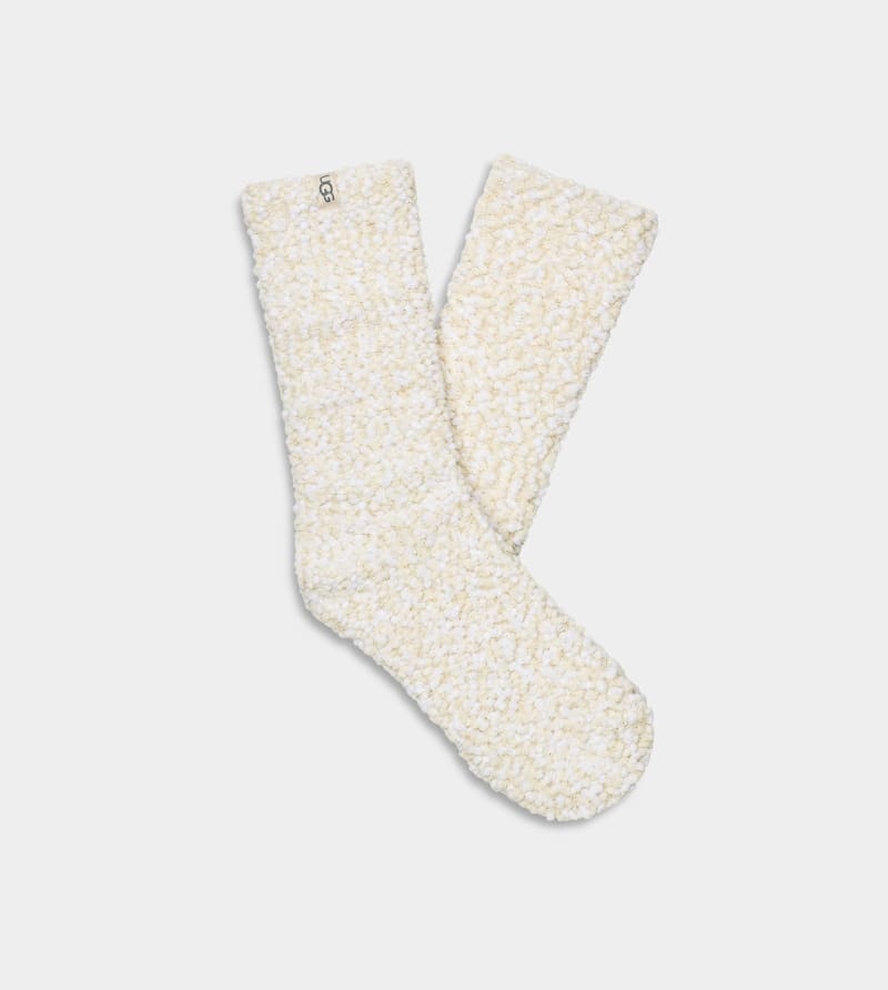 Cream Ugg Adah Cozy Chenille Sparkle Women\'s Socks | Saudi Arabia-0916374