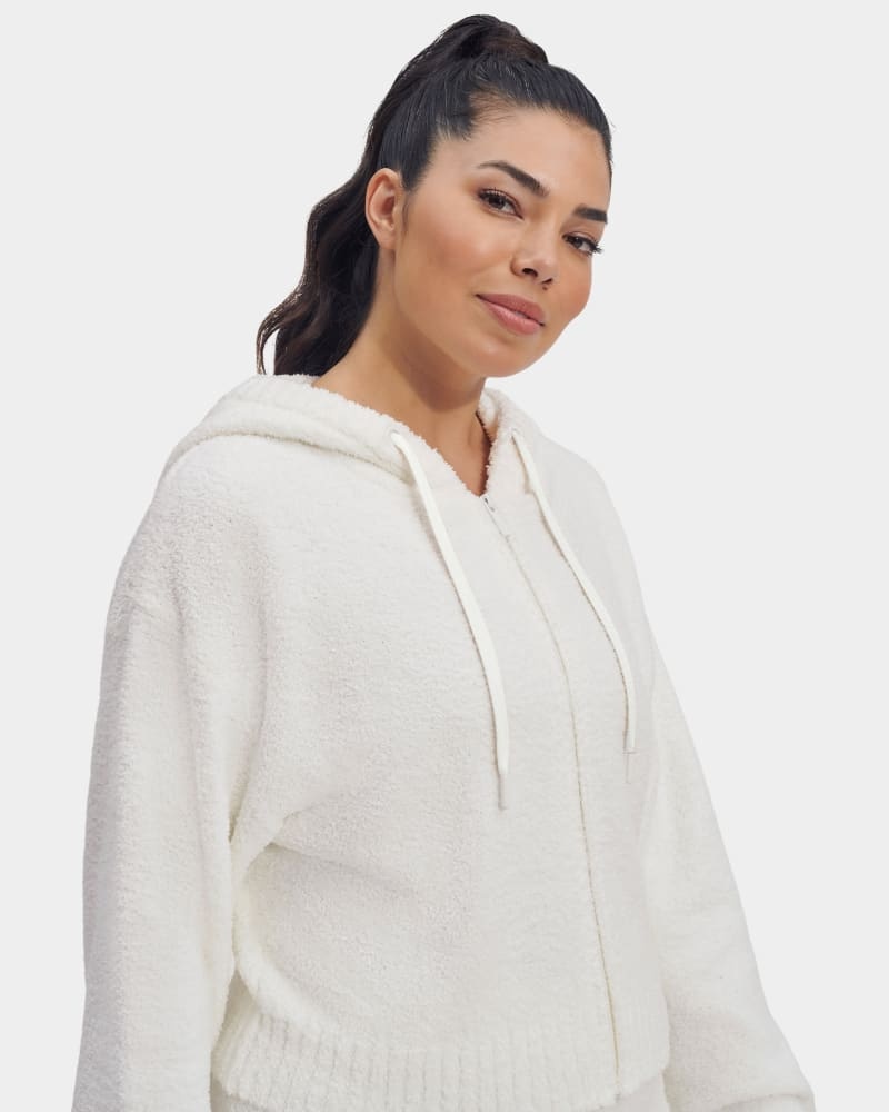 Cream Ugg Hana Zip Women's Hoodie | Saudi Arabia-4375291