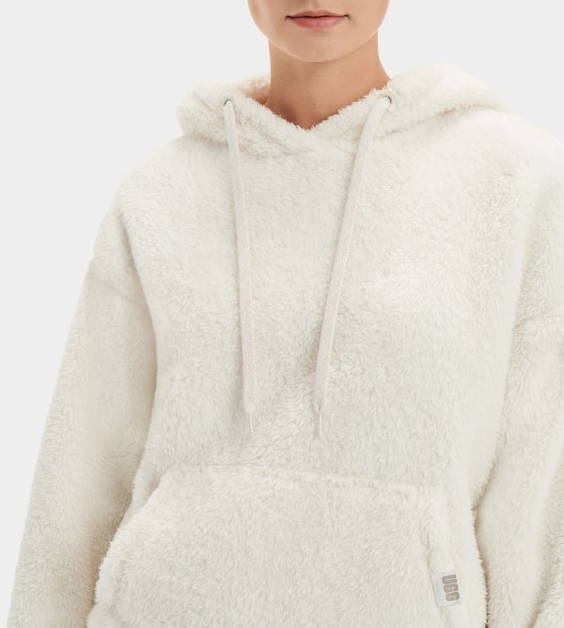 Cream Ugg Loyra Sherpa Women's Hoodie | Saudi Arabia-8362041