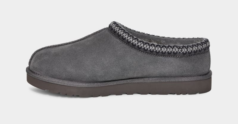 Dark Grey Ugg Tasman Men's Slippers | Saudi Arabia-6791380