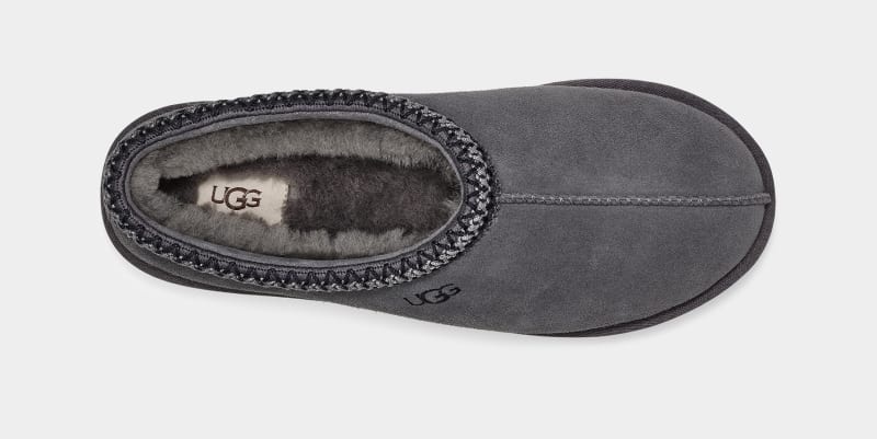 Dark Grey Ugg Tasman Men's Slippers | Saudi Arabia-6791380