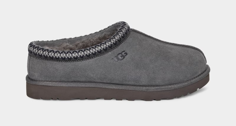 Dark Grey Ugg Tasman Men\'s Slippers | Saudi Arabia-6791380