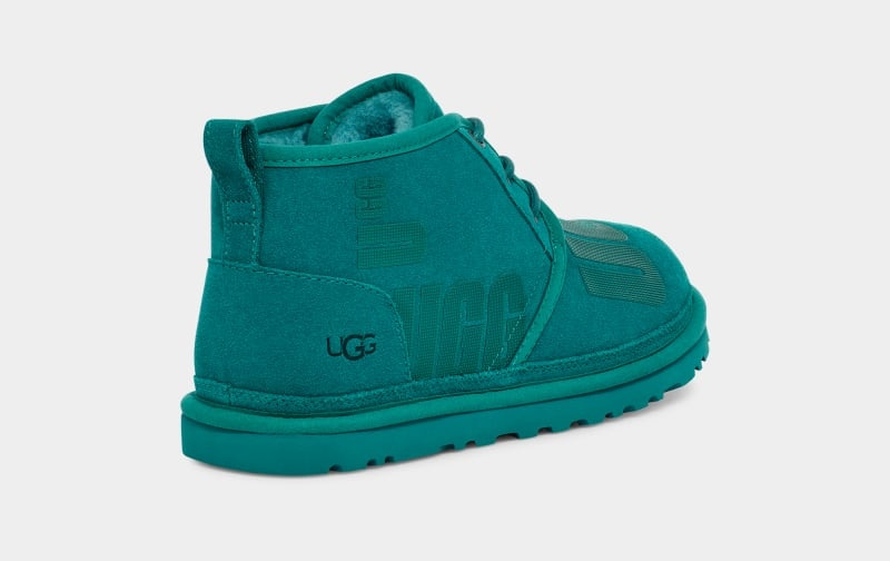 Deep Turquoise Ugg Neumel Scatter Graphic Men's Boots | Saudi Arabia-8643750