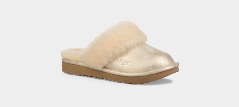 Gold Ugg Cozy Ii Metallic Kids' Slippers | Saudi Arabia-2096418