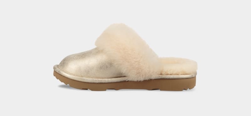 Gold Ugg Cozy Ii Metallic Kids' Slippers | Saudi Arabia-2096418