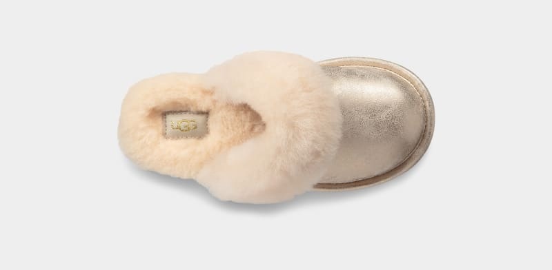 Gold Ugg Cozy Ii Metallic Kids' Slippers | Saudi Arabia-2096418