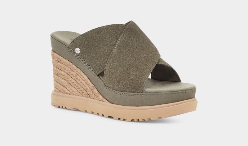 Green Ugg Abbot Women's Slides | Saudi Arabia-3892415