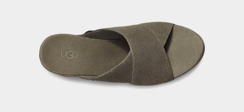 Green Ugg Abbot Women's Slides | Saudi Arabia-3892415