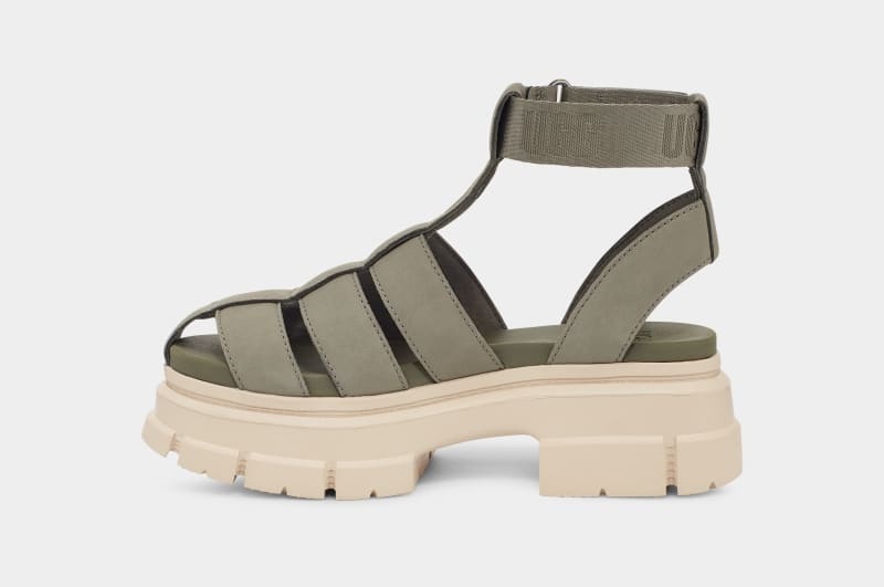 Green Ugg Ashton Strappy Women's Sandals | Saudi Arabia-8397201