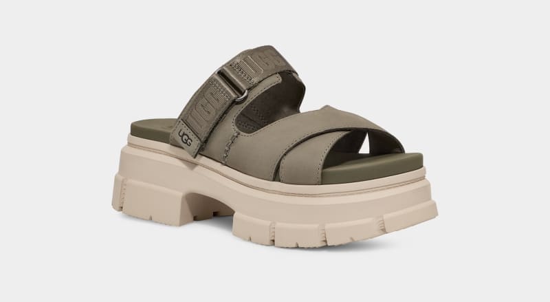 Green Ugg Ashton Women's Slides | Saudi Arabia-7659824