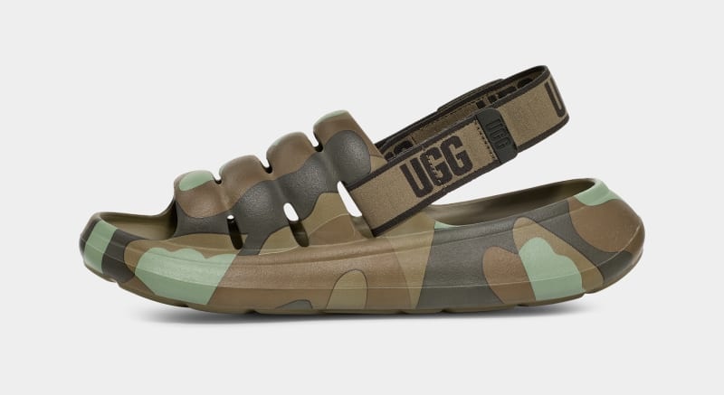 Green Ugg Sport Yeah Camopop Men's Sandals | Saudi Arabia-3482751