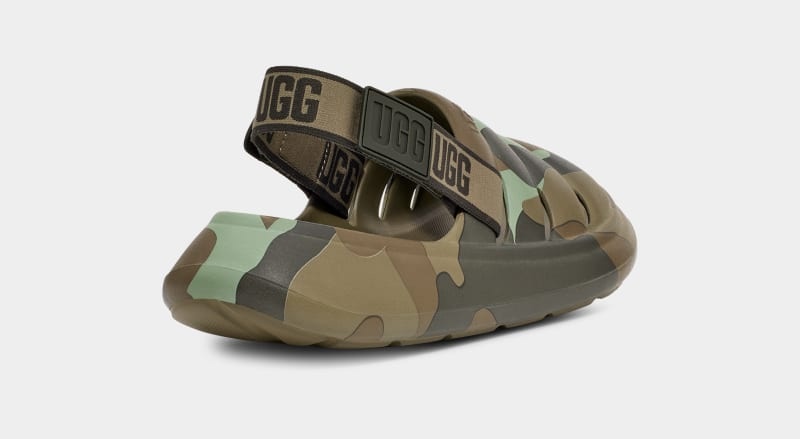 Green Ugg Sport Yeah Camopop Men's Sandals | Saudi Arabia-3482751