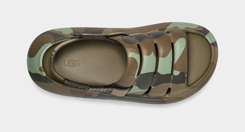 Green Ugg Sport Yeah Camopop Men's Sandals | Saudi Arabia-3482751