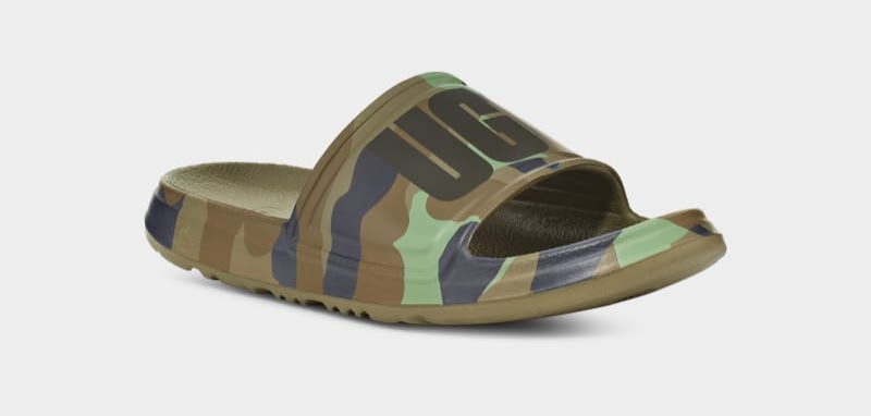 Green Ugg Wilcox Camopop Men's Slides | Saudi Arabia-7095812