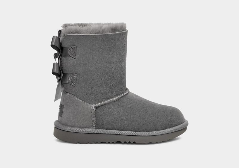 Grey Ugg Bailey Bow Ii Kids\' Winter Boots | Saudi Arabia-5491603