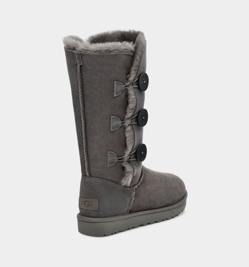 Grey Ugg Bailey Button Triplet Ii Women's Boots | Saudi Arabia-0452967