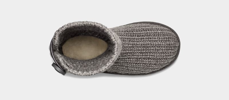 Grey Ugg Classic Cardi Cabled Knit Kids' Boots | Saudi Arabia-8972405