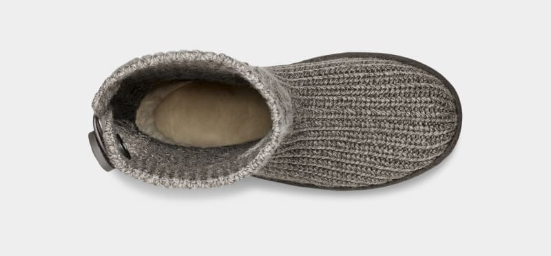 Grey Ugg Classic Cardi Cabled Knit Women's Boots | Saudi Arabia-4293651