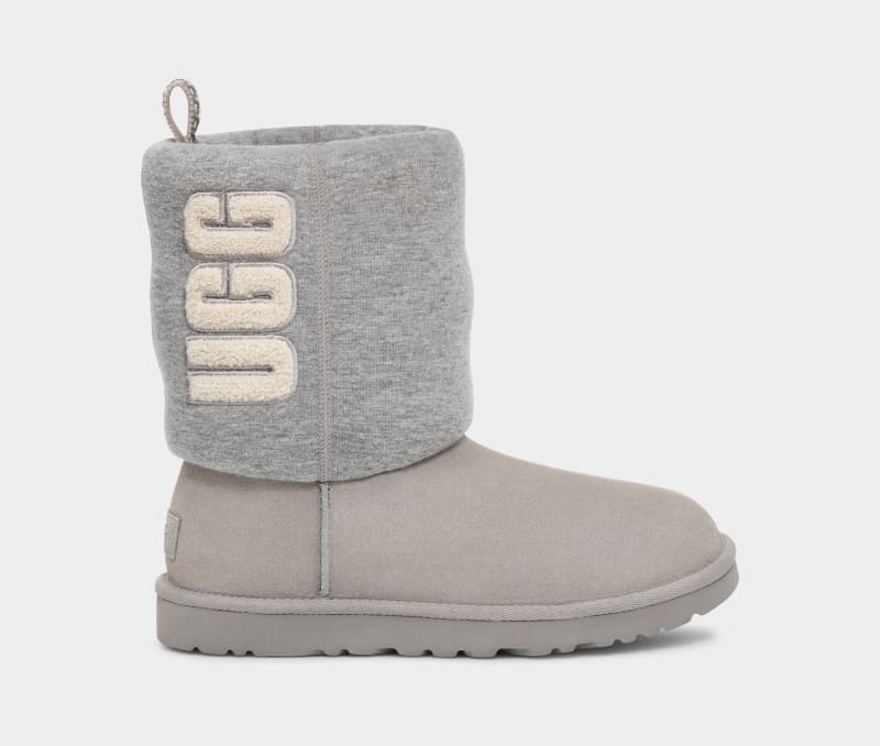 Grey Ugg Classic Short Fur Jersey Cozy Women\'s Boots | Saudi Arabia-6214857