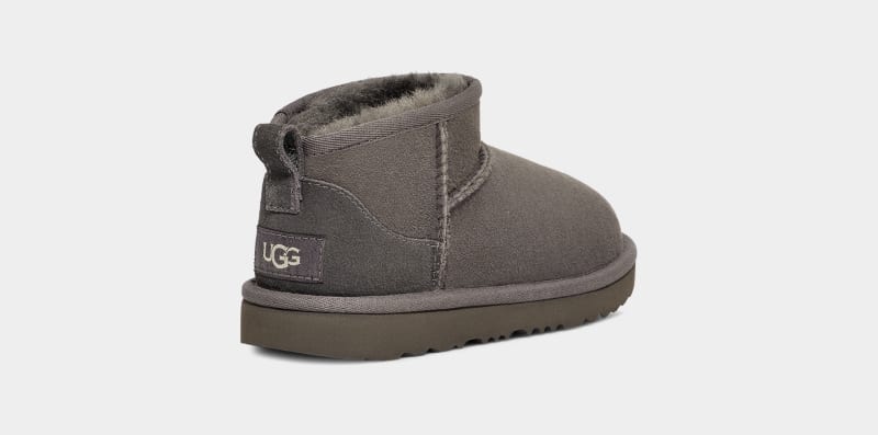 Grey Ugg Classic Ultra Mini Kids' Boots | Saudi Arabia-7025314