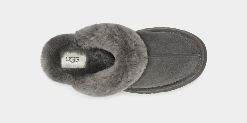 Grey Ugg Disquette Women's Slippers | Saudi Arabia-1046953