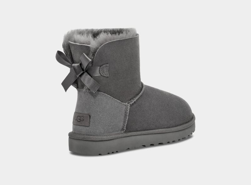 Grey Ugg Mini Bailey Bow Ii Women's Boots | Saudi Arabia-5368971