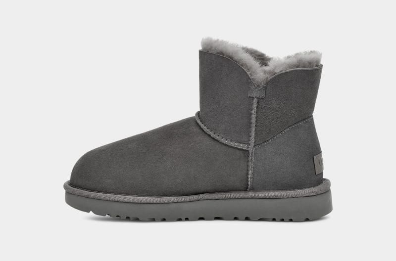 Grey Ugg Mini Bailey Button Ii Women's Boots | Saudi Arabia-9245861