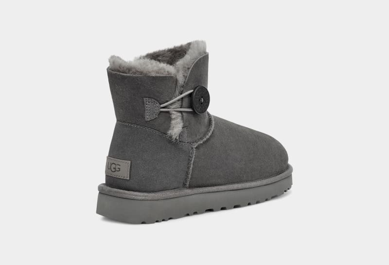 Grey Ugg Mini Bailey Button Ii Women's Boots | Saudi Arabia-9245861